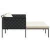 vidaXL Tumbona con cojín 2-persona Antracita 115 x 153 x 69.5cm Acero