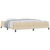 vidaXL Cama tipo Box Spring con colchón Crema 200 x 200 cm tela