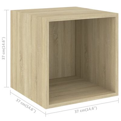 vidaXL Juego de muebles de salón 3 pzas madera ingeniería roble Sonoma