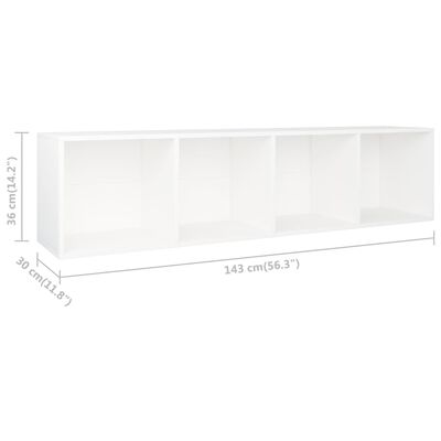 vidaXL Estantería de libros/mueble TV madera contrachapada 36x30x143cm