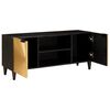 vidaXL Mueble de TV con estante Negro y dorado 105 x 33 x 46 cm