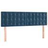 vidaXL Cama box spring con colch&oacute;n terciopelo azul oscuro 140x190 cm