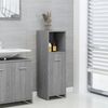 vidaXL Armario de ba&ntilde;o madera contrachapada gris Sonoma 30x30x95 cm