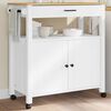 vidaXL Carrito de cocina MONZA madera maciza de pino 84x40x88,5 cm