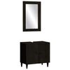 vidaXL Conjunto de muebles de ba&ntilde;o 2 piezas madera maciza de mango