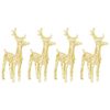vidaXL Renos de Navidad 4 unidades 160 LEDs blanco c&aacute;lido acr&iacute;lico