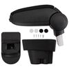 vidaXL Reposabrazos para coche Negro 12x36x(33,5-48) cm ABS
