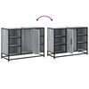 vidaXL Armario lavabo ba&ntilde;o madera ingenier&iacute;a gris Sonoma 80x33x60 cm