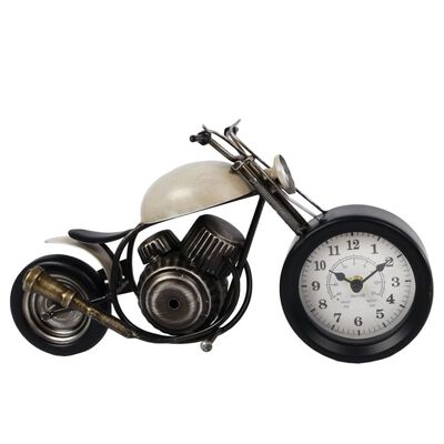 Gift Amsterdam Reloj de mesa Motor metal crema y negro 35x13x17,5 cm