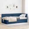 vidaXL Estructura de Cama Esquina con Colch&oacute;n 2 pcs Azul Terciopelo