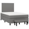 vidaXL Cama box spring con colch&oacute;n tela gris oscuro 120x190 cm