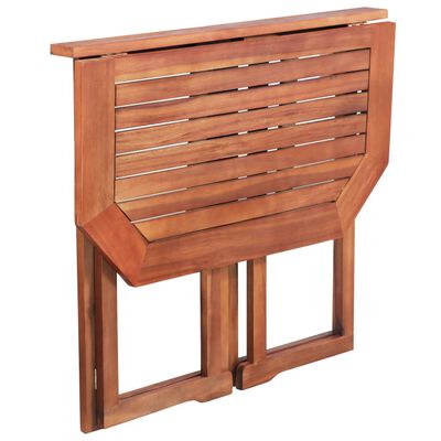 vidaXL Set mesa y sillas bistró de jardín 2 pzas madera maciza acacia