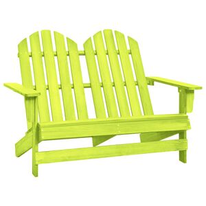 vidaXL Silla Adirondack de jard&iacute;n 2 plazas madera maciza abeto verde