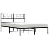vidaXL Estructura cama sin colch&oacute;n con cabecero metal negro 120x190 cm