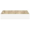 vidaXL Estante flotante pared 4 uds MDF roble y blanco 23x23,5x3,8 cm