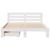 vidaXL Estructura de cama sin colch&oacute;n madera de pino blanca 150x200 cm