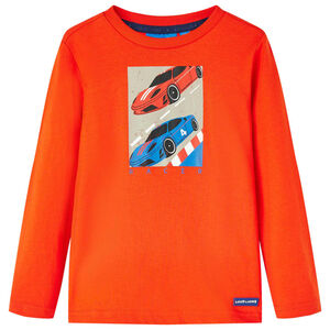 Camiseta infantil de manga larga naranja brillo 104
