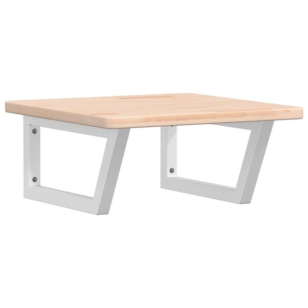vidaXL Estante de lavabo de pared de acero y madera maciza de roble