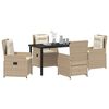 vidaXL Conjunto de Comedor de Jard&iacute;n 5 pcs Beige y Gris Claro