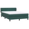 vidaXL Cama box spring con colch&oacute;n terciopelo verde oscuro 160x210 cm