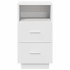 vidaXL Mesillas de noche 2 uds con 2 cajones blanco 36x36x68 cm