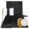 vidaXL Kit de estudio fotogr&aacute;fico con set de luces, fondo y reflector