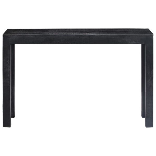 vidaXL Mesa consola de madera maciza de mango 118x30x76 cm negra