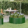 vidaXL Jardinera arriate acero galvanizado verde 100x100x36 cm