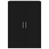 vidaXL Aparador de madera de ingeniería negro 60x31x84 cm