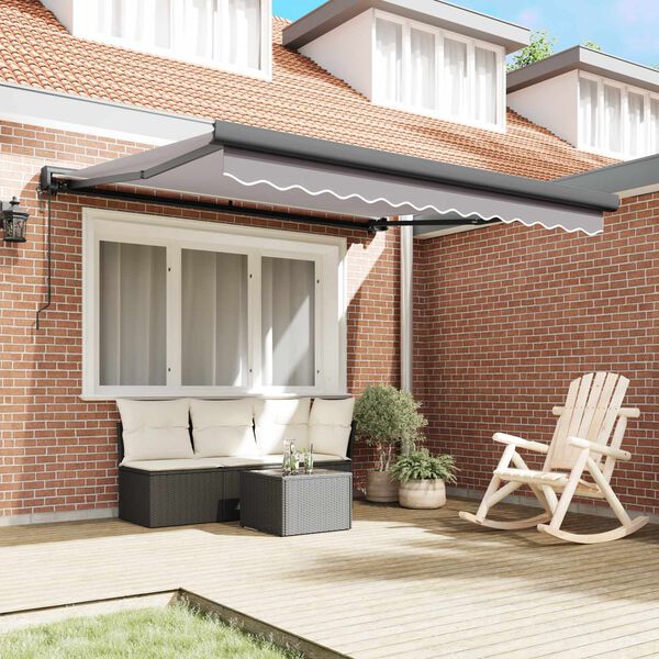 vidaXL Toldo Gris Claro 300 x 250 x 165 cm Poli&eacute;ster y Aluminio