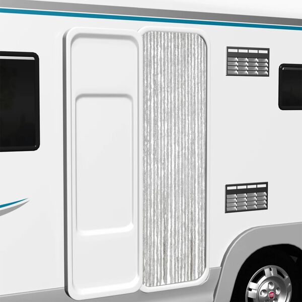 vidaXL Cortina antimoscas chenilla gris 56x185 cm