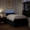 vidaXL Cama box spring con colch&oacute;n tela negro 120x200 cm