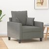 vidaXL Sillón de tela gris oscuro 60 cm