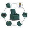 vidaXL Sill&oacute;n de masaje reclinable de tela verde oscuro