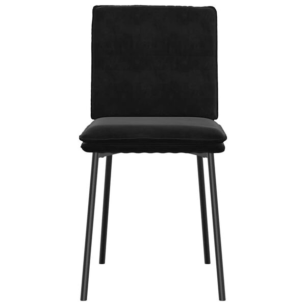 vidaXL Sillas de comedor 4 unidades terciopelo negro