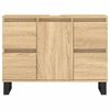 vidaXL Mueble de ba&ntilde;o madera de ingenier&iacute;a roble Sonoma 80x33x60 cm