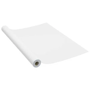 vidaXL L&aacute;minas autoadhesivas muebles PVC blanco 500x90 cm