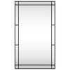vidaXL Espejo de pared rectangular de hierro negro 60x100 cm