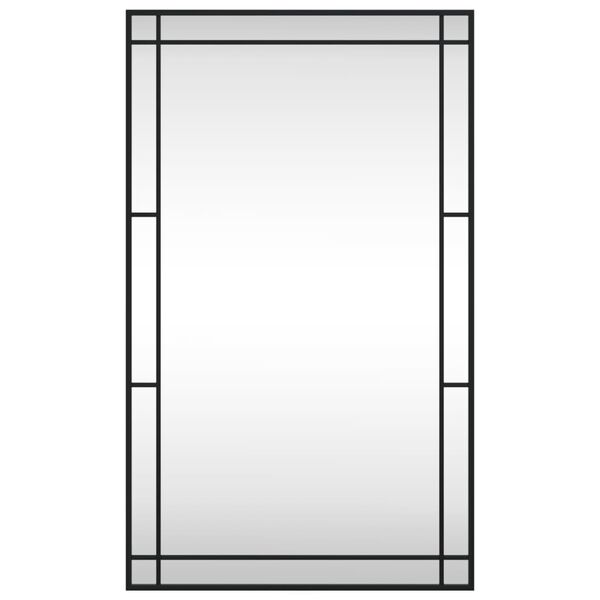 vidaXL Espejo de pared rectangular de hierro negro 60x100 cm