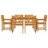 vidaXL Conjunto de Comedor de Jard&iacute;n 7 pcs Marr&oacute;n