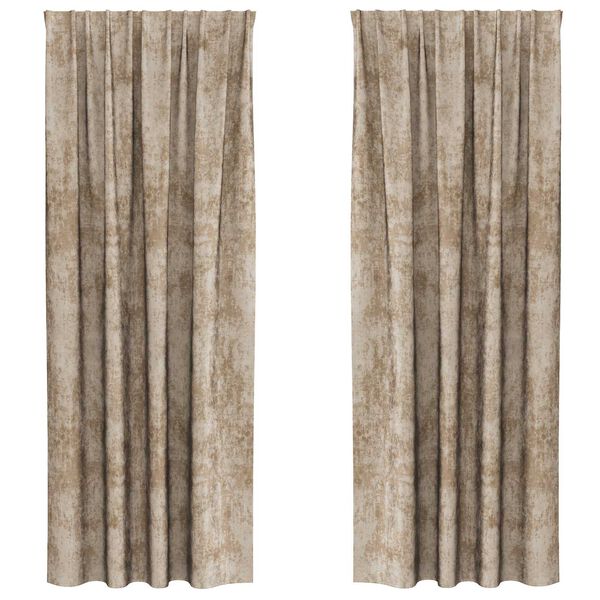 vidaXL Cortinas de Terciopelo 2 pcs champ&aacute;n 225 x 140 cm Terciopelo