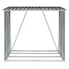 vidaXL Casetilla leña acero galvanizado gris antracita 163x83x154 cm