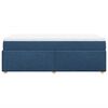 vidaXL Cama box spring con colch&oacute;n tela azul 80x200 cm