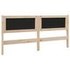 vidaXL Cabecero tapizado Marr&oacute;n 180 cm Madera de pino macizo
