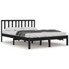 vidaXL Estructura de cama de madera maciza de pino negra 140x190 cm