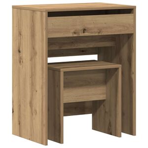vidaXL Mesa de Tocador 2 uds. Roble artisan 60 x 40 x 75 cm
