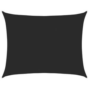 vidaXL Toldo de vela rectangular HDPE negro 160 g/m&sup2; 6x8 m