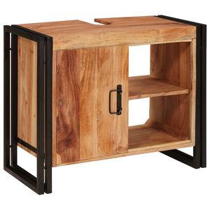 vidaXL Mueble de lavabo Marr&oacute;n 71 x 33 x 58 cm Madera de Acacia S&oacute;lida