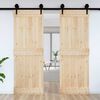 vidaXL Puerta NARVIK Natural 80 x 210 cm Madera de Pino S&oacute;lido