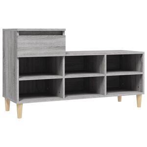 vidaXL Mueble zapatero madera contrachapada gris Sonoma 102x36x60 cm